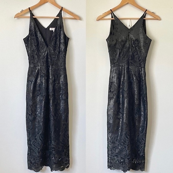 Dress The Population Lelani Mini-Illusion Corded Lace Dress, Sz XS - Picture 2 of 8